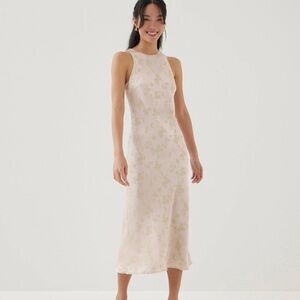 Ila Satin Bias Cut Midi Dress in Opulent Florals Midi Dress